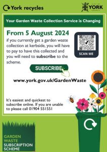 Garden Waste Collection Service changes from August 2024 - poster